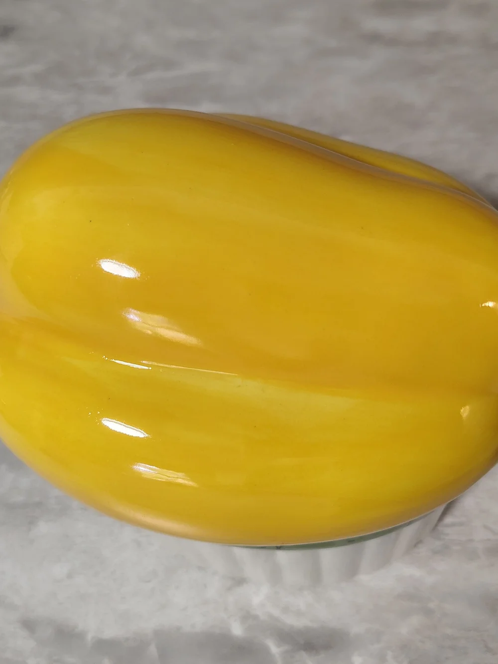 Yellow Bell Pepper Ceramic Casserole Dish